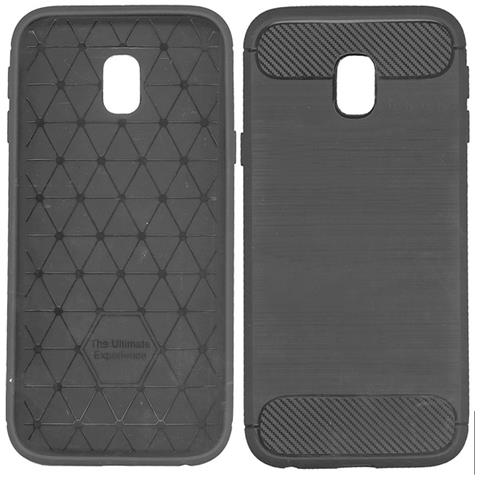 Custodia B-case Tpu Silicone Cover Case Per Samsung Galaxy J3 (2017) Carbon Metal Black - Foto 1