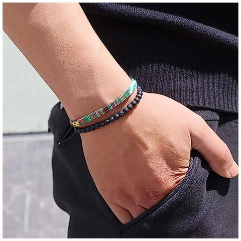Bracciali Intrecciati 2 Pz Multicolor - Foto 3
