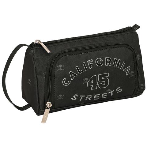 Astuccio Per La Scuola Con Accessori Safta California Nero 20 X 11 X 8.5 Cm (32 Pezzi) - Foto 2