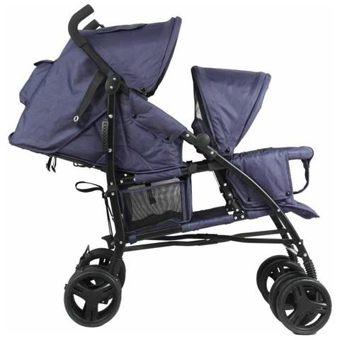 Passeggino Per Bambini Bambisol Double Cane Blu Marino - Foto 5