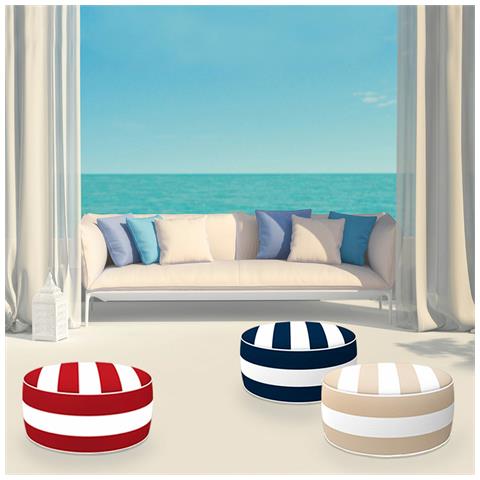 Pouf Gonfiabile Aktive A Strisce 53 X 23 X 53 Cm Coloniale (4 Unità) - Foto 2
