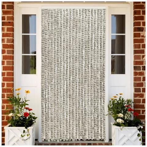 Tenda Antimosche Grigio Chiaro E Grigio Scuro In Ciniglia - Foto 1