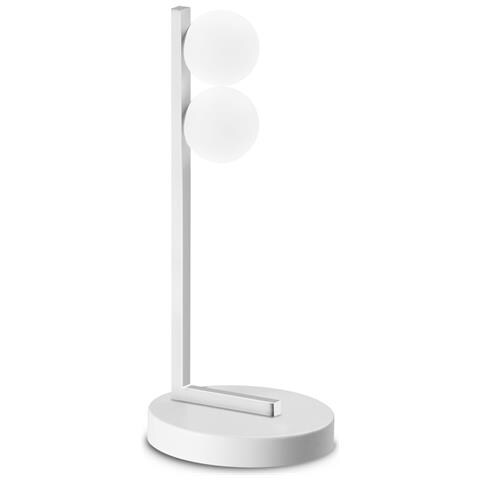 Abatjour Contemporanea Ping Pong Metallo Bianco Led Integrato 6w 3000k Ip20 - Foto 1