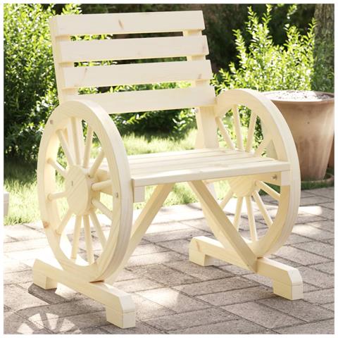 Sedia da Giardino 58x58x78,5 cm in Legno Massello di Abete - Foto 1