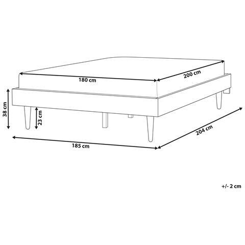 Letto Con Led Toucy 180 X 200 Cm Frassino Marrone - Foto 2