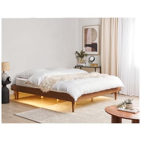 Letto Con Led Toucy 180 X 200 Cm Frassino Marrone - Foto 1