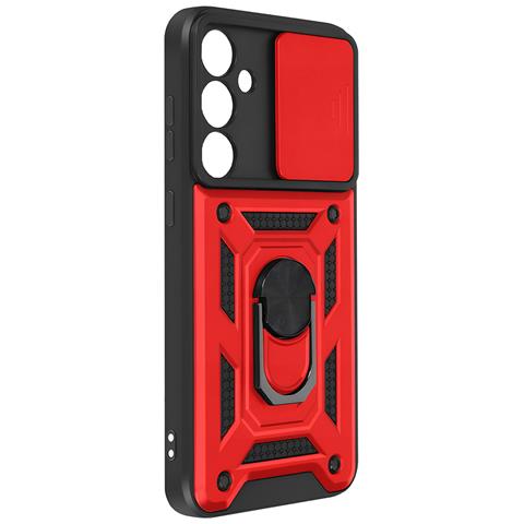 Cover Per Samsung A35 Anello Supporto Coprifotocamera Scorrevole, Rosso - Foto 5
