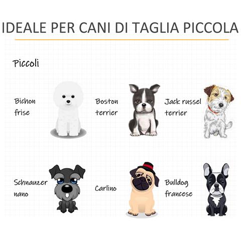 Casetta Per Cani Piccoli Da Interno Con Cuscino Rimovibile E Lavabile, 64.5x48x 70.5cm, Quercia - Foto 2