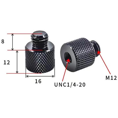 Adattatore Filettato Per Supporto Da M12 A 1/4"" Maschio - Confezione Da 5 M12 - Foto 1
