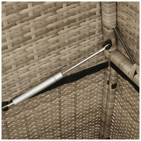 Panca da Giardino con Cuscini Beige in Polyrattan - Foto 2