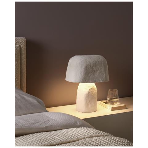 Lampada Da Tavolo Carrasco Cartapesta Bianco - Foto 1