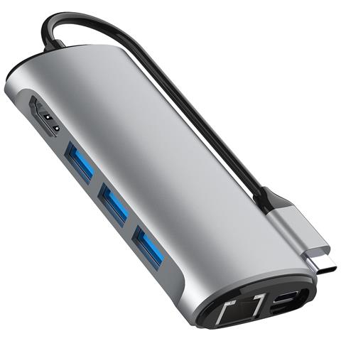 Adattatore Multiporta Hub Type-c 8 In 1 Con Hdmi, Rj45, Lettore Di Schede Sd/tf - Foto 1