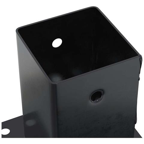 Basi per Pali Quadrati 12 pz 91x91mm Acciaio Verniciato Polvere - Foto 2