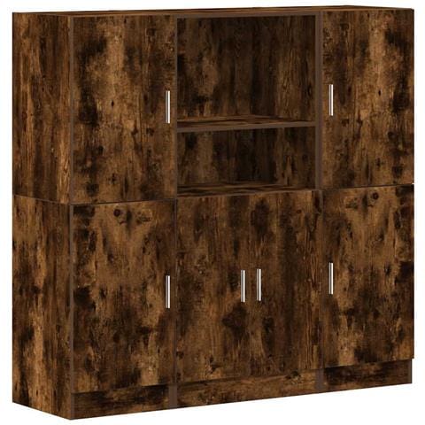 Set Di Mobili Da Cucina 3 Pz Rovere Fumo In Truciolato - Foto 2