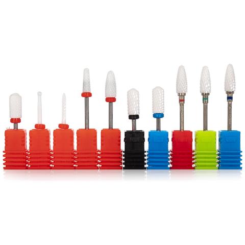 Kit Di Punte Ceramiche Per Manicure, Per Levigatrici Elettriche. Include 10 Tipi. - Foto 1
