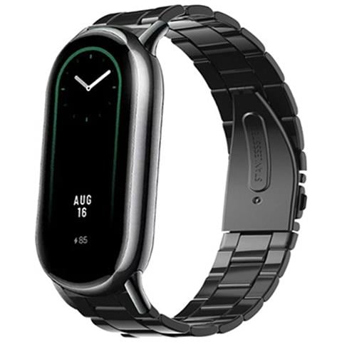 Cinturino In Acciaio Inossidabile Nero Compatibile Con Xiaomi Mi Band 10/9/8 Nfc - Foto 4