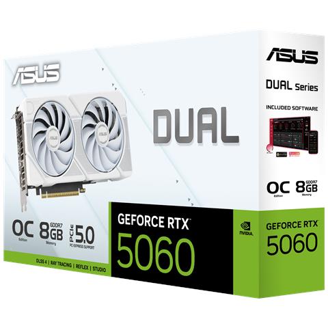Dual-RTX5060-O8G-WHITE GeForce RTX 5060 8GB GDDR7 PCI Express 5.0 - Foto 2