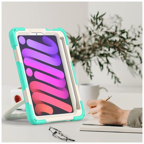 Custodia Per Ipad Mini 6 8.3"" Con Supporto E Tracolla Menta - Foto 2
