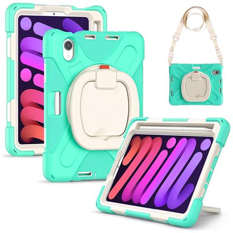Custodia Per Ipad Mini 6 8.3"" Con Supporto E Tracolla Menta - Foto 1