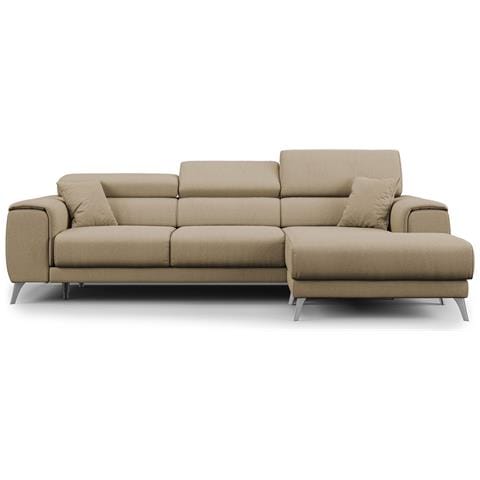 Fusion Divano Angolare In Tessuto Smacchiabile T05 Beige - Foto 2