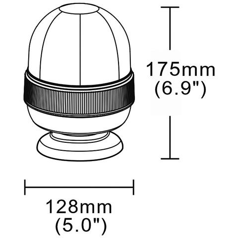 Lampeggiante A Led 12-24v Base Magnetica Con 16 Led Da 3w - Foto 4