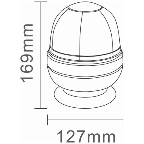 Lampeggiante A Led 12-24v Base Magnetica Con 16 Led Da 3w - Foto 2