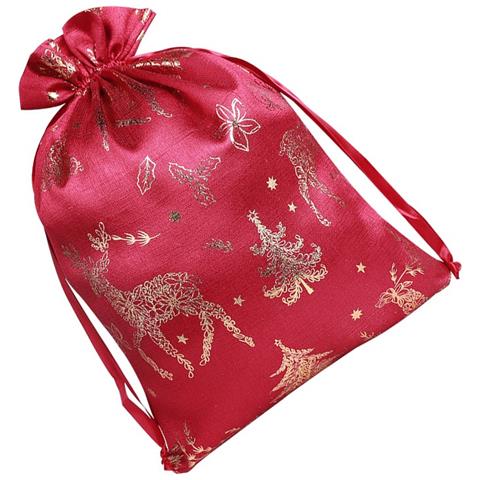Sacchetti Natalizi In Cotone Con Coulisse 30x40cm (confezione Da 2) - Eleganti Sacchetti Regalo - Foto 2
