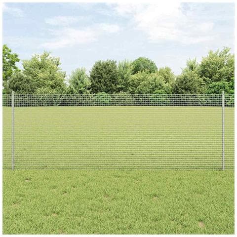 Recinzione in rete saldata con pali 10 x 0,8 m Acciaio zincato - Foto 2