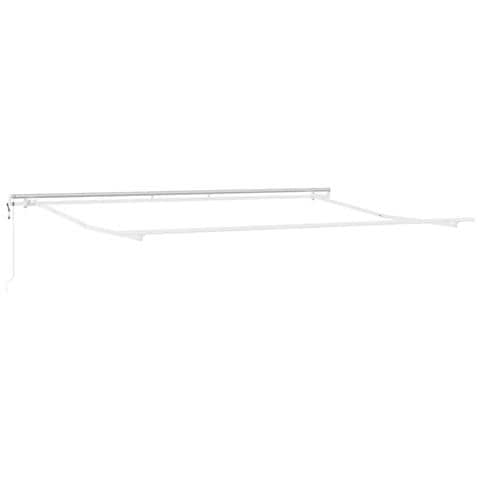 Tenda da Sole Bianco 4 × 3 m Metallo - Foto 1