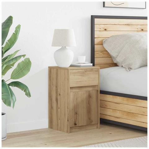 Armadio da Letto LED rovere artigianale 38 x 34 x 61 cm - Foto 2