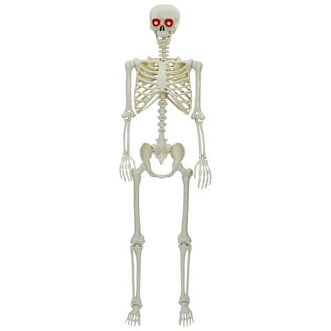 Scheletro di Halloween Regolabile Bianco 155 x 38.5 cm Plastica - Foto 1