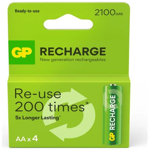 GP Recharge 210AAHCLV 4-P 2100mAh Batteria ricaricabile Stilo AA Nichel-Metallo Idruro (NiMH) - Foto 2