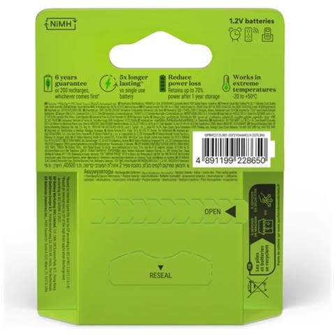 GP Recharge 210AAHCLV 4-P 2100mAh Batteria ricaricabile Stilo AA Nichel-Metallo Idruro (NiMH) - Foto 3