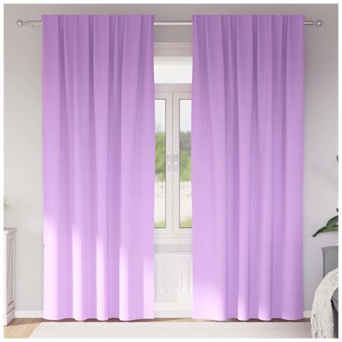 Tende con tende 2 pcs Viola 260x140cm Poliestere - Foto 2