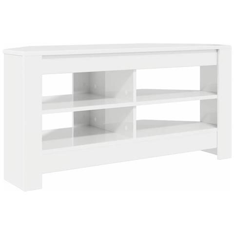 MobileTVAngolare Bianco ad Alto Lucido 102 x 40,5 x 45 cm - Foto 1