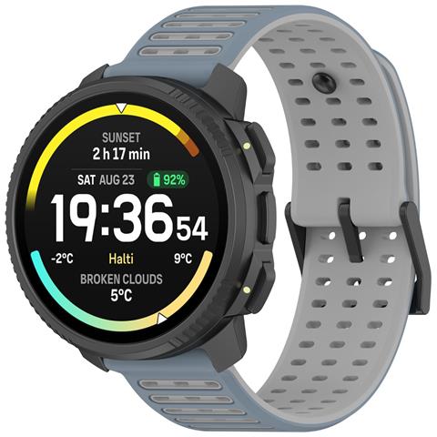 Cinturino In Silicone Liquido Da 22 Mm Compatibile Con Suunto Vertical 2 - Vari Colori Grey - Foto 4