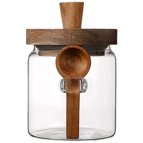 Barattolo In Vetro Borosilicato Con Cucchiaio - Contenitore Ermetico Per Alimenti 500 Ml - Foto 1