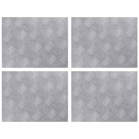 Dischi Quadrati 4 pcs Argento 40 x 30 cm Alluminio - Foto 1