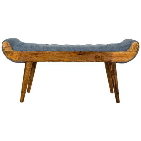 Sgabello In Pelle Blu 125x51x38h - Foto 2