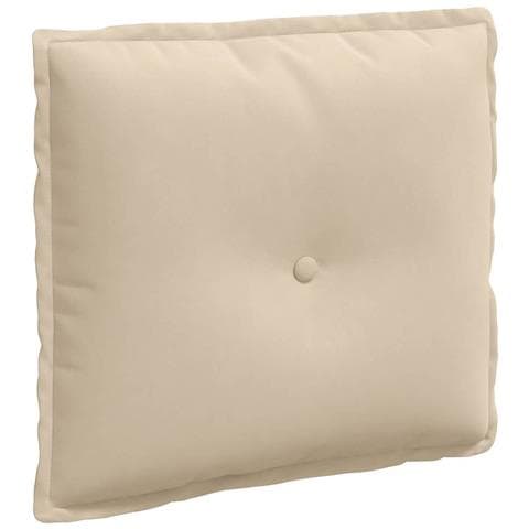 Cuscino per Schiena Crema 50 x 45 cm Tessuto in Microfibra - Foto 1