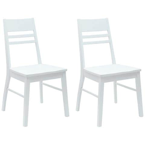 Sedie da pranzo 2 pcs Bianco 43 x 54 x 89 cm - Foto 1