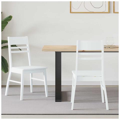 Sedie da pranzo 2 pcs Bianco 43 x 54 x 89 cm - Foto 2