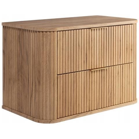 | Set di mobili da bagno - Marron Mat | 80/52/41 cm & 35/139/31 cm | Mobili sottolavabo, mobili da bagno, colonne, mobile da bagno - Chêne Craft - Foto 2