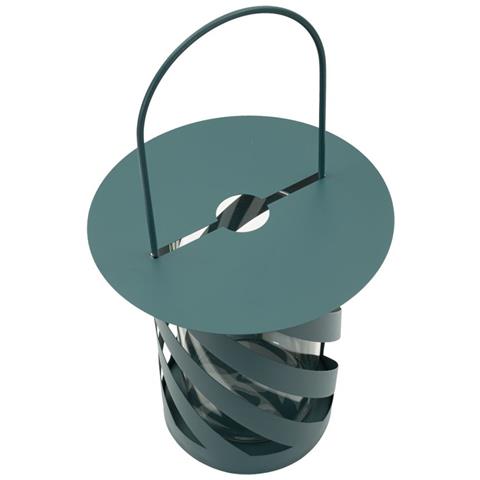 Lanterna Saturno Twist In Metallo Ottanio E Vetro, Diametro 23 Cm - Foto 2