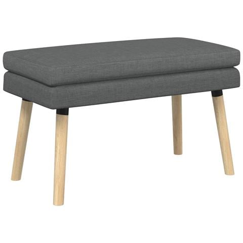 Panchina a doppio strato Grigio Scuro 80 x 40 x 47 cm Tessuto - Foto 1