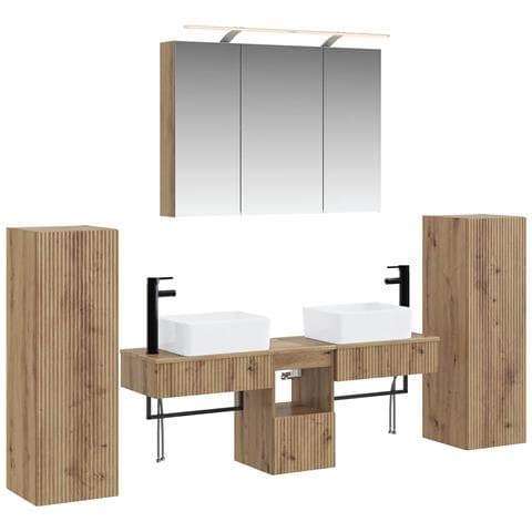 Set di mobili per il bagno 6 pcs Rovere Artigianale - Foto 1