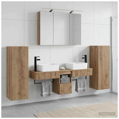 Set di mobili per il bagno 6 pcs Rovere Artigianale - Foto 2