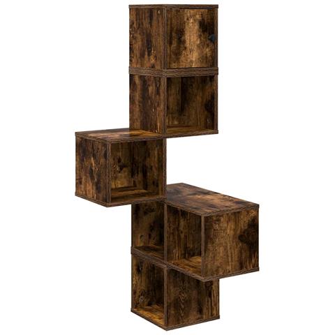 Mensola Angolare da Parete Rovere Fumo 48 x 48 x 120 cm - Foto 1
