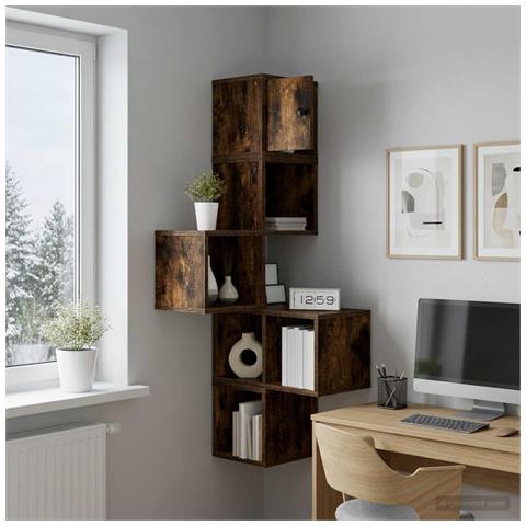 Mensola Angolare da Parete Rovere Fumo 48 x 48 x 120 cm - Foto 2
