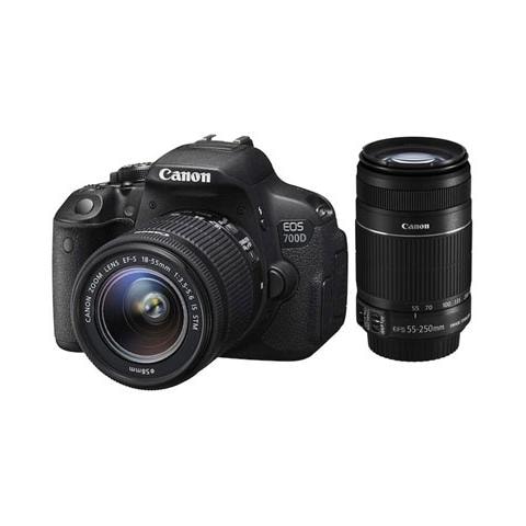 EOS 700D Kit 18-55 IS STM + 55-250 IS STM Nero Sensore CMOS 18 Mpx Display 3" Touch Filmati Full HD - Foto 1